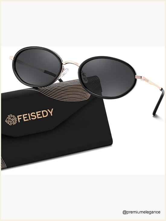 Polarized Oval Metal UV400 Protection Sunglasses Retro Vintage TR90 Shades main image 5